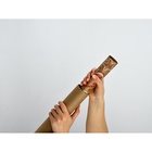 Бумага в тубусе крафтовая бурая в рулоне «С Новым годом», 0.68×7 м - Фото 6