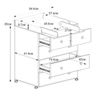 Комод пеленальный детский ИНКАНТО Nova 800/5.80×45×105 см., 5 ящиков - Фото 3