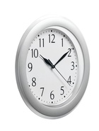 Часы настенные интерьерные "Классика", бесшумные, d-30 см, обод прозрачный серебристый - фото 42441266