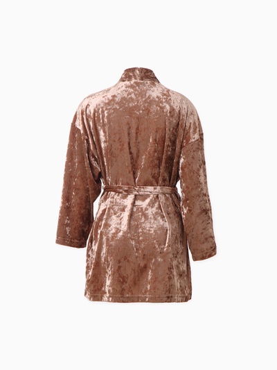 Костюм домашний женский (жакет, брюки) KAFTAN Velvet, размер 40-42, цвет кофейный