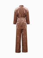 Костюм домашний женский (жакет, брюки) KAFTAN Velvet, размер 40-42, кофейный - Фото 16