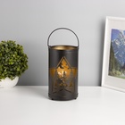 Фигурка светящаяся RISALUX «Ночной лес», LED-ночник, 3×ААА, чёрный, 12×12×20.5 см - Фото 1