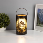 Фигурка светящаяся RISALUX «Закат в лесу», LED-ночник, 3×ААА, чёрный, 12×12×20.5 см - Фото 3