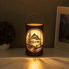 Фигурка светящаяся RISALUX «Закат в лесу», LED-ночник, 3×ААА, чёрный, 12×12×20.5 см - Фото 4