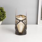 Светодиодная свеча в подсвечнике RISALUX «Звезда», LED-ночник, 3×ААА, чёрный 10.5×21.8×23 см - Фото 4