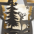 Светодиодная свеча в подсвечнике RISALUX «Звезда», LED-ночник, 3×ААА, чёрный 10.5×21.8×23 см - Фото 5