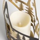 Светодиодная свеча в подсвечнике RISALUX «Звезда», LED-ночник, 3×ААА, чёрный 10.5×21.8×23 см - Фото 6