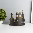 Фигурка светящаяся RISALUX «Вечерний город», LED-ночник, 3×ААА, чёрный, 10.8×19.5×20 см - Фото 2