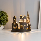 Фигурка светящаяся RISALUX «Вечерний город», LED-ночник, 3×ААА, чёрный, 10.8×19.5×20 см - Фото 3