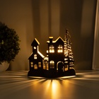 Фигурка светящаяся RISALUX «Вечерний город», LED-ночник, 3×ААА, чёрный, 10.8×19.5×20 см - Фото 4