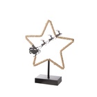 Фигурка светящаяся RISALUX «Новогодние сани», LED-ночник, 3×ААА, чёрный, 7×25×33 см - фото 6549405