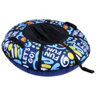 Тюбинг – ватрушка Let's Go, диаметр чехла 110 см, синяя, чёрная, Winter Star - Фото 1