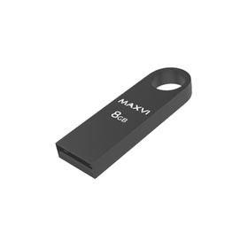 Флешка Maxvi MK, 8 Гб, USB2.0, чт до 25 Мб/с, зап до 15 Мб/с, тёмно-серая 10843705