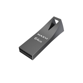 Флешка Maxvi MK2, 64 Гб, USB2.0, чт до 25 Мб/с, зап до 15 Мб/с, тёмно-серая 10843714