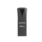 Флешка Maxvi MK2, 64 Гб, USB2.0, чт до 25 Мб/с, зап до 15 Мб/с, тёмно-серая 10843714 - фото 13977946