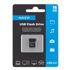 Флешка Maxvi MM, 16 Гб, USB2.0, чт до 25 Мб/с, зап до 15 Мб/с, тёмно-серая 10843716 - фото 13977957