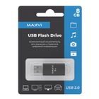 Флешка Maxvi MP, 8 Гб, USB2.0, чт до 25 Мб/с, зап до 15 Мб/с, чёрная 10843722 - фото 13977972