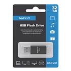 Флешка Maxvi MP, 32 Гб, USB2.0, чт до 25 Мб/с, зап до 15 Мб/с, чёрная 10843725 - фото 13977987