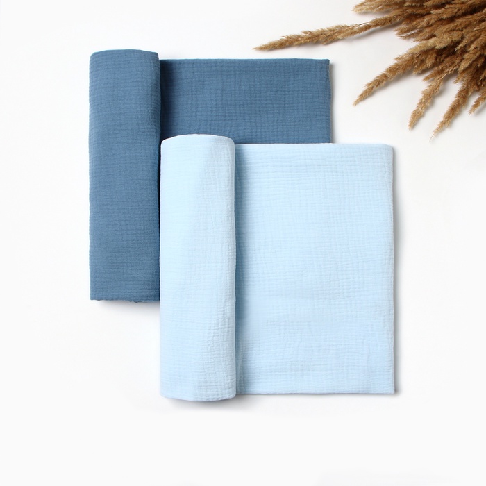 Набор пелёнок «Крошка Я» Ocean, 130×100 см, 2 шт., хлопок 100% - Фото 1