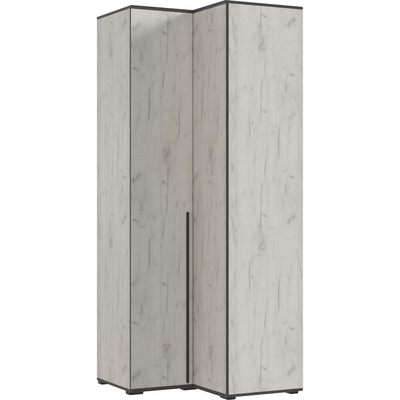 Шкаф угловой двухстворчатый «Норд», 906×906×2236 мм, цвет крафт белый