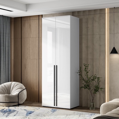 Шкаф двухстворчатый «Норд», 800×510×2236 мм, цвет белый глянец