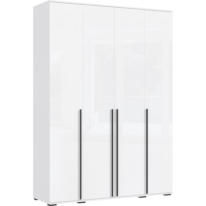 Шкаф четырехстворчатый «Норд», 1600×510×2236 мм, цвет белый глянец - Фото 1