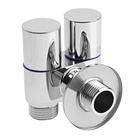 Кран для бытовых приборов ZEIN, 1/2" × 1/2", угловой, двойной, хром - Фото 3