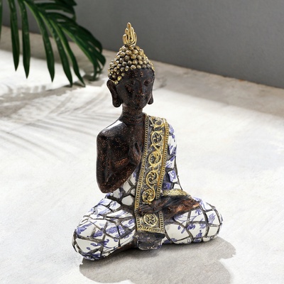 Фигурка полистоун TAKE IT EASY «Будда», мозаика, 15×8×21 см