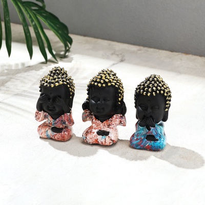 Набор фигурок полистоун TAKE IT EASY «Будда: не вижу, не слышу, не говорю», 4.5×5×9 см, 3 шт.