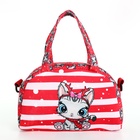 Сумка детская для девочки на молнии, регулируемый ремень, красная - Фото 2