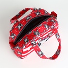 Сумка детская для девочки на молнии, регулируемый ремень, красная - Фото 6