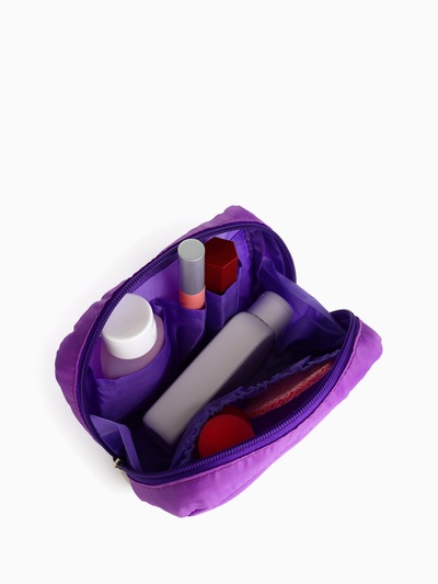 Косметичка на молнии, цвет фиолетовый