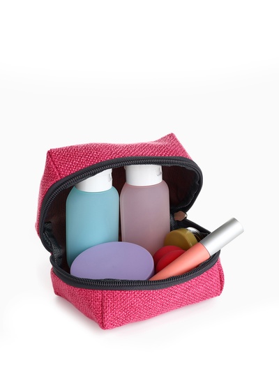 Косметичка на молнии, цвет розовый
