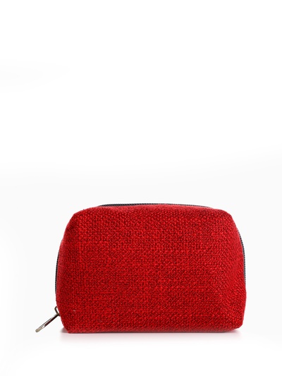 Косметичка на молнии, цвет красный