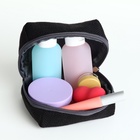 Косметичка женская на молнии, объёмная, маленькая, мягкая, на подкладке, чёрная - Фото 3