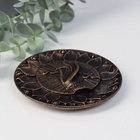 Подставка для благовоний полистоун «Рука - Чин мудра», бронза, 9.8×9.8×1 см - Фото 2