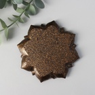 Подставка для благовоний полистоун «Цветок с Ом: мантра», золото, 10.5×10.5×1 см - Фото 3