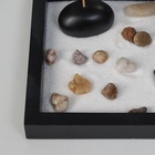 Японский сад камней настольный «Дзен. Будда в золотом у гонга», с набором аксессуаров, 13.2×15×15.3 см - Фото 4