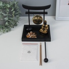 Японский сад камней настольный «Дзен. Будда в золотом у гонга», с набором аксессуаров, 13.2×15×15.3 см - Фото 6