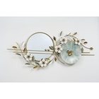 Декор настенный, панно металл с зеркалом «Веточка с цветами», 64×149×8 см - Фото 2