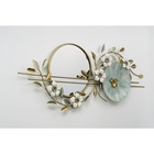 Декор настенный, панно металл с зеркалом «Веточка с цветами», 64×149×8 см - Фото 3