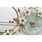 Декор настенный, панно металл с зеркалом «Веточка с цветами», 64×149×8 см - Фото 4