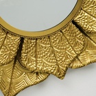 Декор настенный с зеркалом «Цветок с тиснением», панно металл под золото, 69×79×7 см - Фото 3