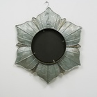 Декор настенный с зеркалом «Цветок с тиснением», панно металл под золото, 69×79×7 см - Фото 4