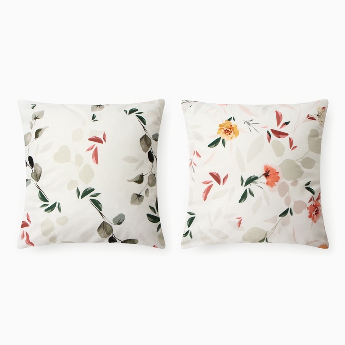 Наволочки декоративные 2 шт. «Этель. Романтика», 40×40 см, велюр - Фото 1