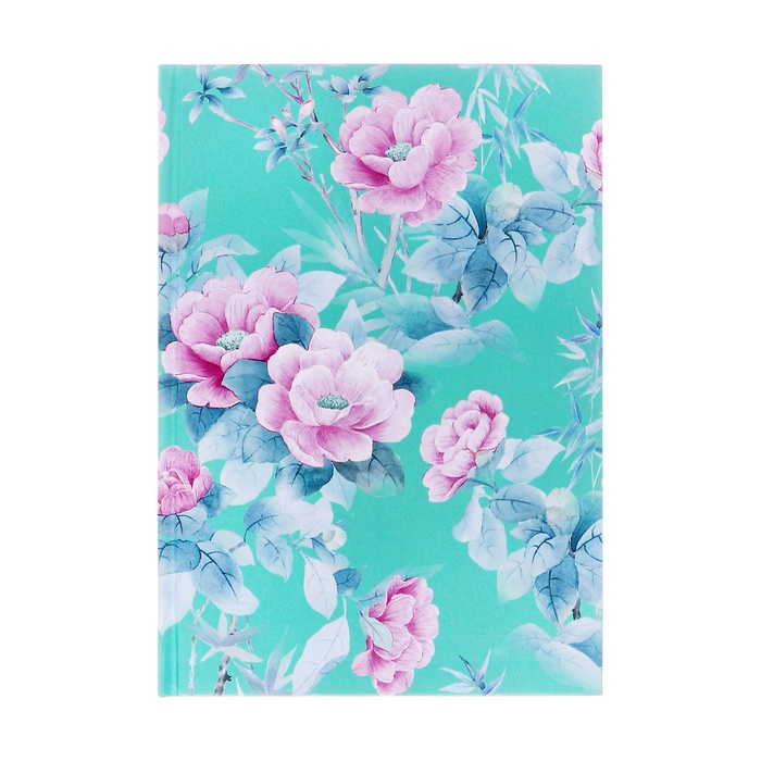 Ежедневник недатир А5 80л, 7БЦ, Calligrata, МЯТНЫЕ ЦВЕТЫ, матовая ламинация - Фото 1