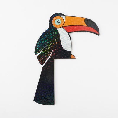 Декор на стену, для дома «Тукан», угловой, над дверью, 25 см