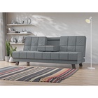 Прямой диван «Винсент», ППУ, механизм книжка, рогожка, цвет амур серый - Фото 5