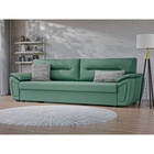 Прямой диван «Нэстор Лайт», ППУ, механизм еврокнижка, рогожка, цвет амур зелёный - Фото 1