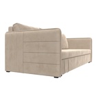 Прямой диван «Слим», ППУ, механизм еврокнижка, велюр, цвет бежевый - Фото 2